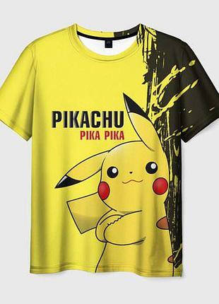 Футболка 3d с принтом «pikachu pika pika»