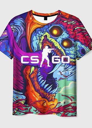 Футболка 3d з принтом «cs go»