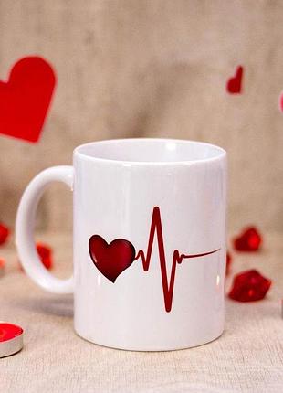 Кружка с принтом «love. любовь»