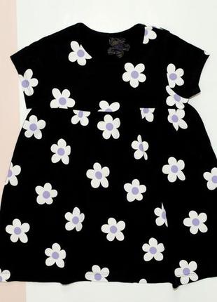 Платье черное с цветами george