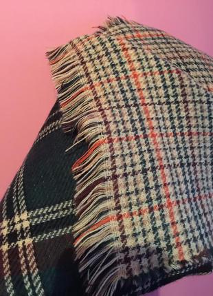 Стильний теплий h&m шарф в клітку в'язка 100% віскоза палантин3 фото