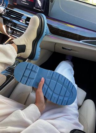 Черевики bottega veneta mini beige/black/blue6 фото