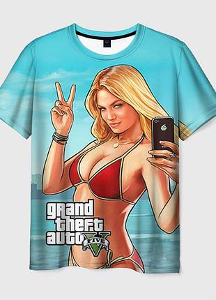 Футболка 3d з принтом «gta 5»