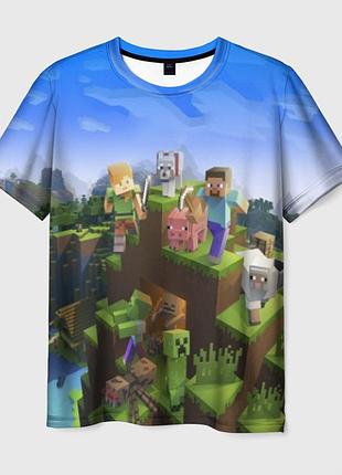 Футболка 3d с принтом «minecraft | майнкрафт»