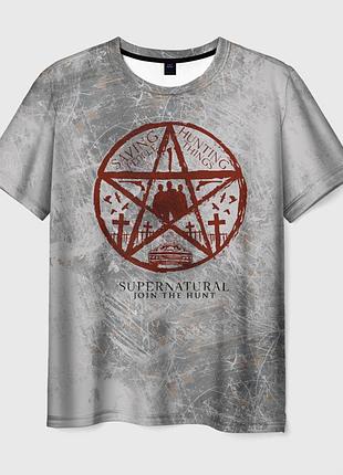 Футболка 3d з принтом «supernatural»