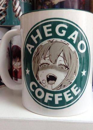 Кружка с принтом «ahegao coffee»