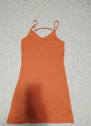 Легкое платье в рубчик, размер 141 фото