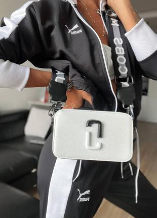 Marc jacobs black / white ll брендовая черно белая модная мини сумочка чорно біла стильна міні сумка5 фото