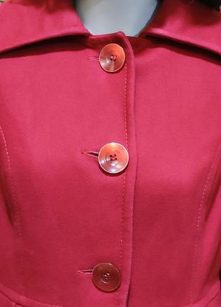Пальто класика женское кашемир утепленное красное тм bolero  р.m-l5 фото