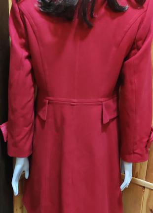 Пальто класика женское кашемир утепленное красное тм bolero  р.m-l3 фото