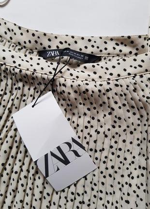 Новая с биркой блуза в горох zara, рубашка в горох, блуза с квадратным вырезом2 фото
