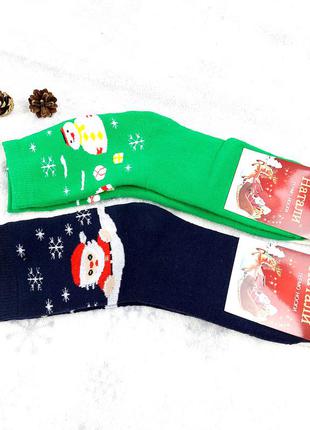 Новорічні шкарпетки махрові жіночі .4 фото