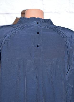 Блуза вільного крою з щільного шовку5 фото