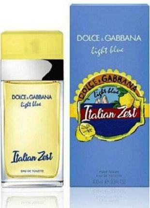 Женская туалетная вода dolce&gabbana light blue italian zest