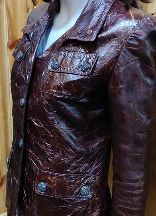 Кожаный пиджак куртка натуральная кожа р.m-l, la force collection2 фото
