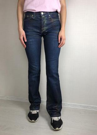 Versace jeans couture джинси штани штани з переливаються блиском прямі розкльошені облягаючі денім вінтаж riri