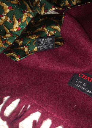 Элегантный шарф для джентельмена шёлк шерсть