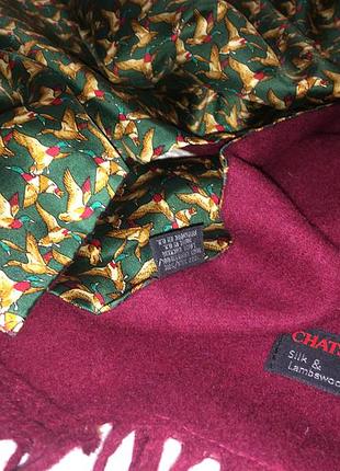 Элегантный шарф для джентельмена шёлк шерсть