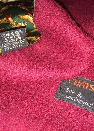 Элегантный шарф для джентельмена шёлк шерсть