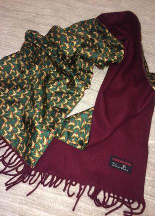 Элегантный шарф для джентельмена шёлк шерсть