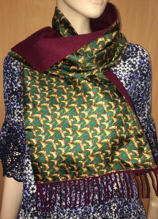 Элегантный шарф для джентельмена шёлк шерсть