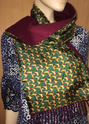 Элегантный шарф для джентельмена шёлк шерсть