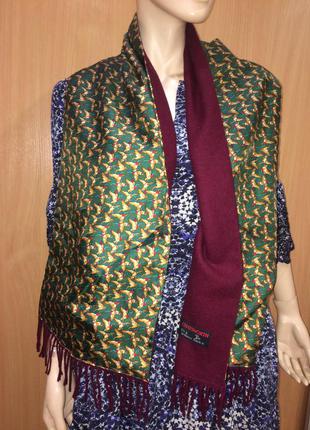 Элегантный шарф для джентельмена шёлк шерсть
