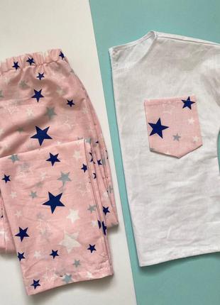 В наявності! дитяча піжама із зірками, футболка та штани.