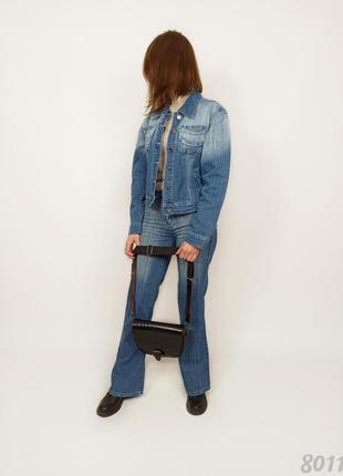 Костюм джинсовий жіночий куртка джинсі спідниця, жіночий джинсовий костюм блакитний