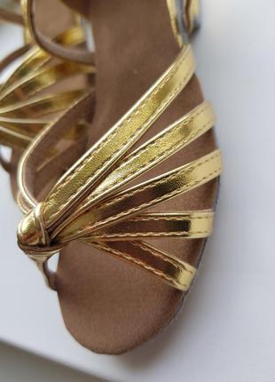 Туфли для бальных танцев золото, есть размеры4 фото