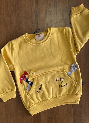 Світшот теплий для хлопчика 4 роки 104 см tuffy