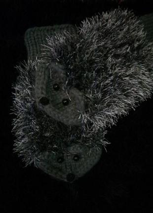 Варежки рукавички ёжики1 фото