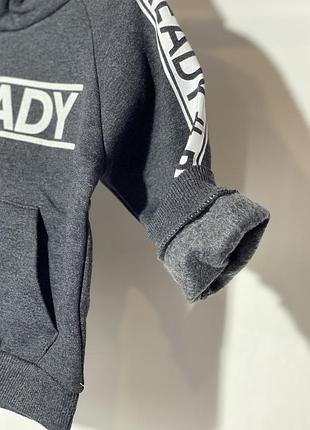 Худи флис для мальчика wanex 14826 86 см серый 2