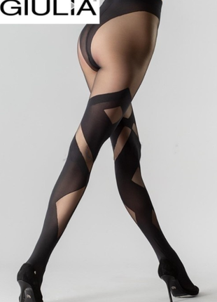 Женские колготки с узором giulia плотность 60 ден