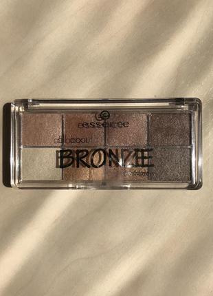 Тени палетка теней от бренда essence all about bronze palette essence5 фото