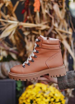 Женские рыжие ботинки ❄️ зима/осень