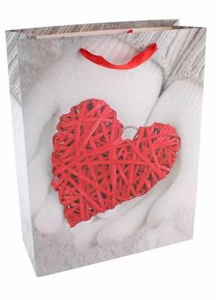 Подарочные пакеты "tender heart-2" (m) 40*31*12 см (упаковка 12 шт)