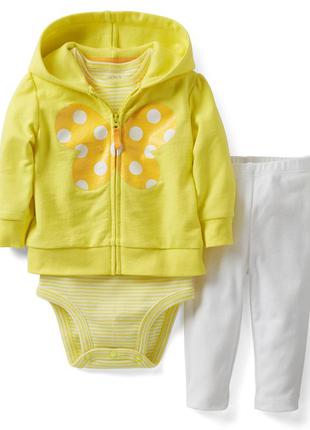 Набір 3-ка "метелик" на дівчинку 24 міс. carters