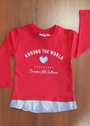 Лонгслив для девочки 0-1 у 86 см wanex