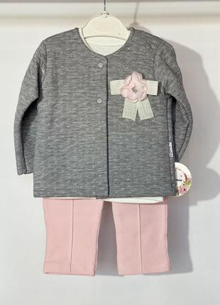 Костюм для дівчинки modimix 419 68 см сірий