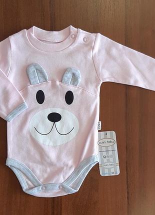 Боди длинный рукав для девочки на 6-9 мес р. 68 см puan beby