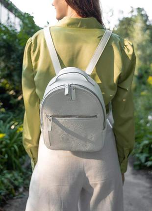 Рюкзак кожаный женский белый tw-groove-s-white