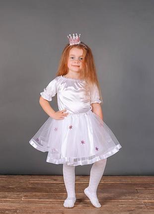 Карнавальний костюм сніжинки для дівчинки