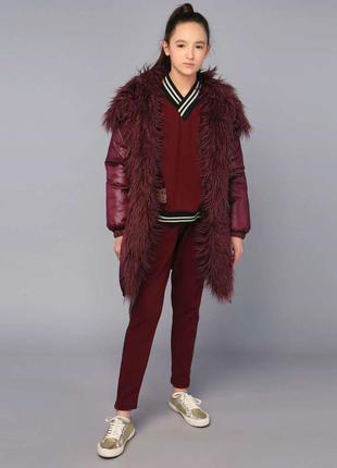 Тепла зимова куртка, парку з капюшоном. mone kids. розміри 140-158