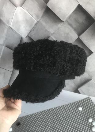 Жіночий картуз кепі плюшевий кашкет teddy bear чорний
