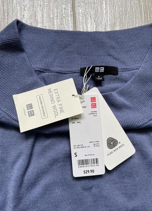 Новый тонкий свитер 100% шерсть мериноса фирмы uniqlo размер s3 фото