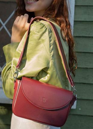 Сумка-клатч женская кожаная марсала tw-molly-vin