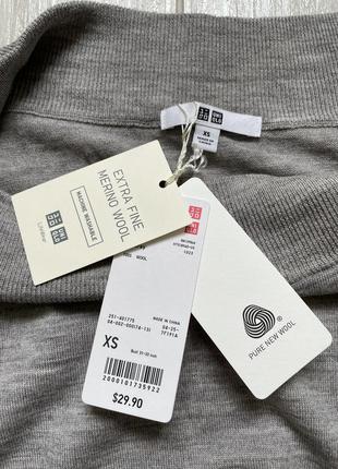 Новий тонкий светр 100% вовна мериносів фірми uniqlo розмір хѕ3 фото