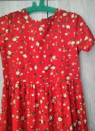 Платье красное легкое летнее пр-ва индии wednesdaysgirl2 фото
