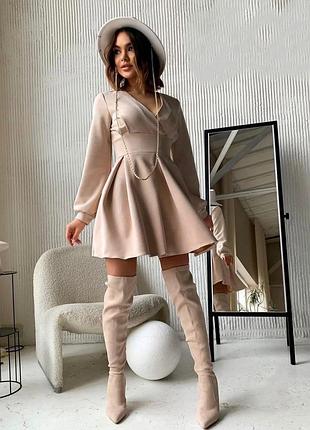 Платье мокко клеш